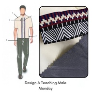 DepEd Teachers New Uniform for MALE FABRIC SETS TELA only Classroom Based Uniform