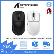 Attack Shark R6 Wireless Mouse Lightweight PAW3950 Gaming 42000DPI Gaming Tri-mode Bluetooth 8K Mous
