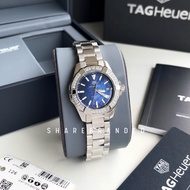 Tag Heuer Original Aquaracer Ladies Blue Dial Diamond Quartz Steel 35MM WAY131N.BA0748