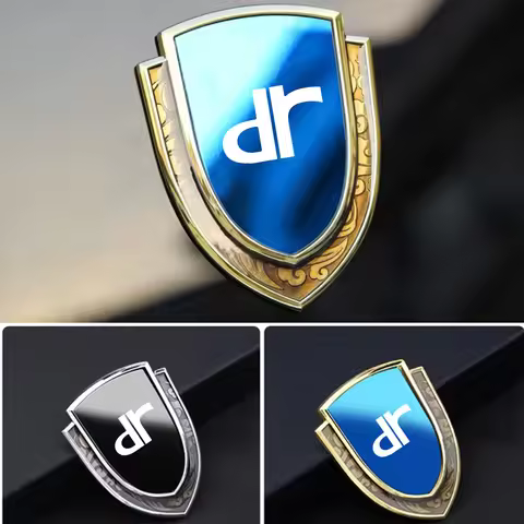 3D Metal Sticker Car Body Badge Shield Car Side Fender Sticker for DR Motors 1.0 EV Models 3.0 4.0 5
