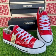 Converse คอนเวิร์ส รองเท้าผ้าใบ ใส่ได้ทั้งหญิงและชาย (สีแดง) มีไซส์36-45 พร้อมส่ง