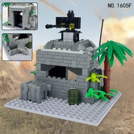 Military Warhammer Base Special Forces Villain Castle Wall Battle Boy Educational Building Block Toy