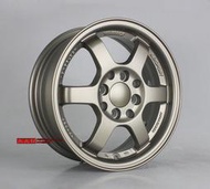 【小茵輪胎舘】類RAYS TE37 內凹鋁圈樣式 14吋 4X100 / 4x114.3 5.5J ET35 消光古銅