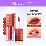 DAZZLE ME Mousse Lip Cream - Matte Nude Lipcream Kosmetik Lipstick Reduce Lip Wrinkles BPOM