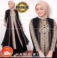 baju muslim wanita baju gamis wanita terbaru 2021 - black xxl