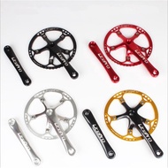 Litepro Bicycle Crankset Integrated Single Chainring Crankset Crank 45T 47T 53T 56T 58T BCD 130mm For Folding Bike Parts