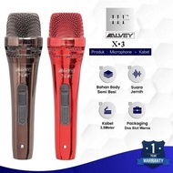 Alvey X3 Wired Microphone Vocal Karaoke Wired Microphone Original Hf_Electronic