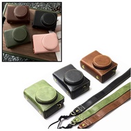 Embossed PU Leather Camera Pouch Case Bag Cover for Ricoh GR III GR3 GR3X Camera