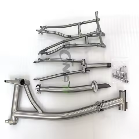 Titanium Folding Bike Frameset, Disc Brake, 20Inch, 451 Wheelset
