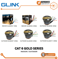 Glink สายแลน CAT6 GOLD 100M - 305M Indoor Outdoor