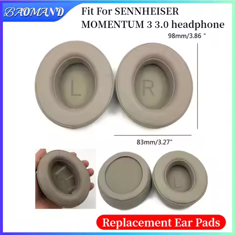 Ear Pads For SENNHEISER MOMENTUM 3 3.0 Headphones Replacement Soft Foam Cushion Sponge Pad Leather E