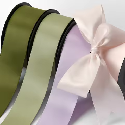 4cm Wide 20Yards/roll Double-Sided Ribbon Bow Handmade DIY Craft Christmas Wedding Party Decoration