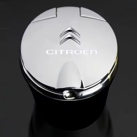 Car Ashtray with Lid Smell Proof Blue Led Portable Ashtray Cup For Citroen C2 C3 C4 C5 X7 Berlingo X