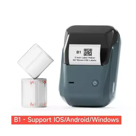 Niimbot B1 Thermal Label Printer Wireless Bluetooth Portable Mini Pocket Label Maker Barcode QR Code