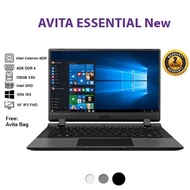 AVITA ESSENTIAL 14 (CELERON N4020/4/128/W10HS/BAG) Laptop - Original 1 Years Warranty by M-Link Malaysia