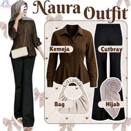 One Set for Modern Teenage Women (Blouse, Cutbray, Bella Square, Bag) Korean Style Suit AS4S