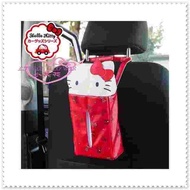 ♥小花花日本精品♥Hello Kitty 車用面紙套 面紙盒 掛式面紙套 紅色大臉草莓緞帶88928203