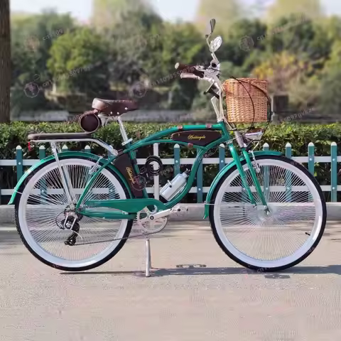26-Inch Retro Beach Bike Army Green Tough Guy Male God Era Feelings Military Style Ligh Car Not Incl