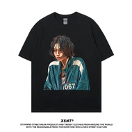 Squid Game T-Shirt-Kang Sae-byeok (Player 067) Tee-Black (Black) by XSHT