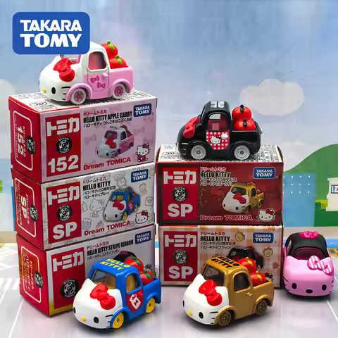 Genuine Tomica Akara Tomy Hello Kitty My Melody Pink Alloy Car Model Classic Car 1:60 Scale Model De