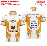 BAJU KAOS JERSEY GAMING ESPORT PREDATOR SERIES / JERSEY SQUAD GAME FF PUBG ML