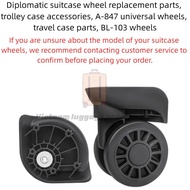 2pcs Luggage Wheel Replacement for Diplomat A-847 / BL-103 | Universal Suitcase Caster Wheel 6cm Dia