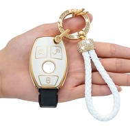 For Mercedes Benz Key Fob Cover, Compatible with Mercedes Benz C E S M CLS CLK G Class Keyless Smart