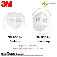 3M 9502+/9501+ KN95 PARTICULATE RESPIRATOR MASK 1'S (EAR-LOOP) (RM2.50/PC, RM115/BOX)