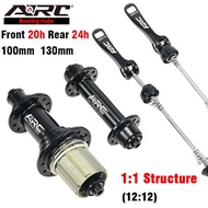 ARC Ultralight Road Hub 280g 1:1 Struction V Brake Bearing Hub Front 20H Rear 24H Bicycle Hub 4 Pawl