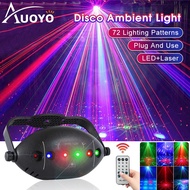 Auoyo Disco Ambient Light Laser Stage Lights Party Projector Lights DJ Disco Sound Activated Strobe