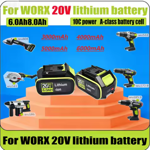 20V 3.0Ah/4.0Ah/6.0Ah Replacement Battery for WORX Series Power Tools Compatible with WA3016 WA3023 