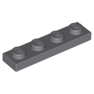 Lego 3710 Plate 1 x 4 dark bluish grey DBG