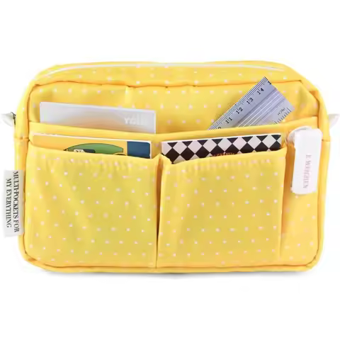 E-WEICHEN Multiple Pockets Portfolio Organizer with Zippered, Makeup Bag Travel Essentials for Women