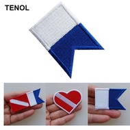 TENOL Alpha Flag diver Flag Patch Badge Scuba Diving  Embroidered Decorative Patches