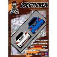 Sticker Kereta PROTON SATRIA. Boleh custom warna &amp; nombor plate.