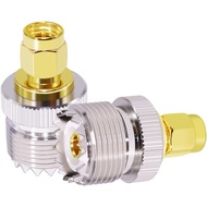CNARIO PL 259 ke SMA Male, SMA UHF Adapter SO239 Coax Connector Kehilangan Rendah untuk Antena Radio