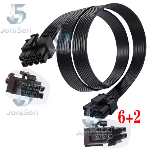 PCIe Cable Compatible with Corsair Type 3 Type 4 PSU, 8 Pin to 6+2 GPU Power Cable, 18AWG Modular Ca
