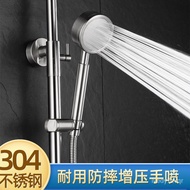 🚓Kaiping 304Stainless Steel round Pressurized Handheld Shower Shower Head Nozzle Set Drawing Factory Wholesale