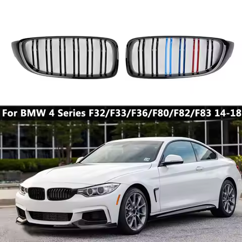 1 Pair Front Kidney Sport Grille Racing Grill Double Slat for BMW F32 F33 F36 F82 420i 428i 435i M4 