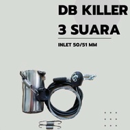 DB KILLER 3 SUARA KNALPOT RACING INLET 50MM TERLARIS