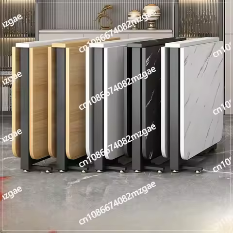 Ultra-thin Multi-functional Folding Table Rectangular Movable Eating Table