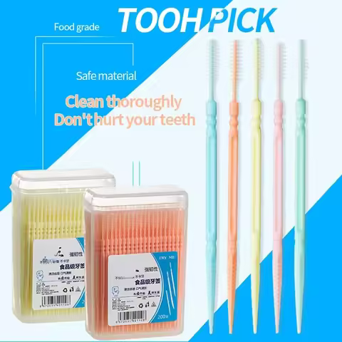 200pcs Silicone Interdental Brushes Super Soft Dental Cleaning Brush Teeth Care Dental Floss Toothpi