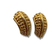 復古 Paolo GUCCI 金色夾式耳環 正品原廠奢華 20 世紀 90 年代