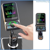 WU Car MP3 Music Player Bluetooth-compatible 5 0 FM Transmitter QC PD3 0 20W USB C Fast Charger Hands Free Call 1 8 Scre