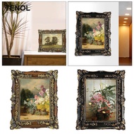 [TENOL] Picture Frame 5x7 Vintage Style Oil Painting Frame Carved Desktop and Wall Hanging Photo Hol