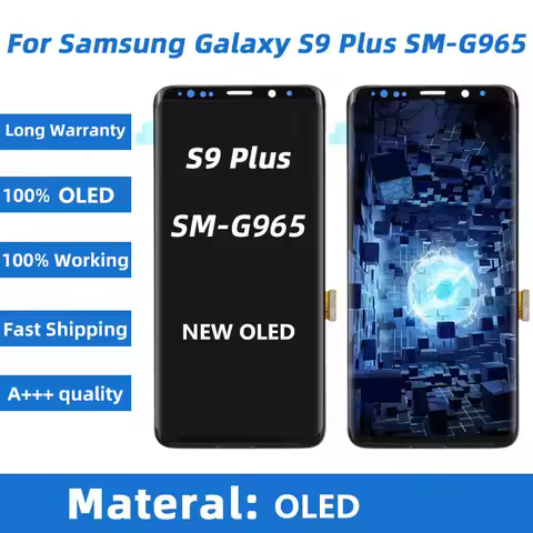 Super OLED S9Plus LCD For SAMSUNG Galaxy S9 PLUS G965F S9+ G966 LCD Display+Touch Screen with frame 