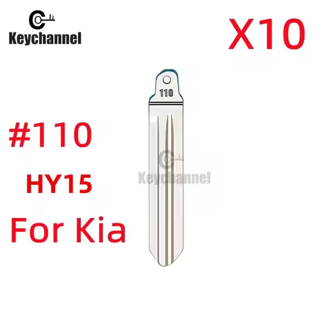 Keychannel 10Pcs 110# Flip Remote Car Key Blank HY15 Right Blade For Kia K2 K3 K5 Replacment Car Key