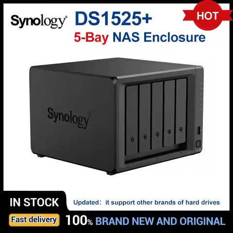 Synology DiskStation DS1525+ 5-Bay NAS Enclosure 8GB of DDR4 ECC RAM Only compatible with original h