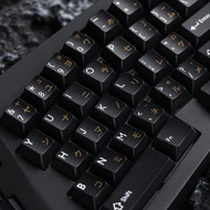 [SG Seller/Stocks] PBTFans™ Golden Keycaps [Cyrillic and Katakana]