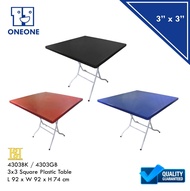 4303BK / 4303GB 3x3 Square Plastic Table - B&amp;B Plastic